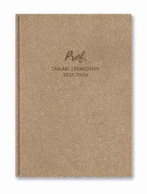 Tanári zsebkönyv, 2025/2026 tanév, A5, heti, TOPTIMER, arany