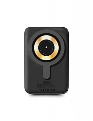 Power bank, mágneses (vezeték nélküli), 10.000mAh, URBAN FACTORY, szénfekete